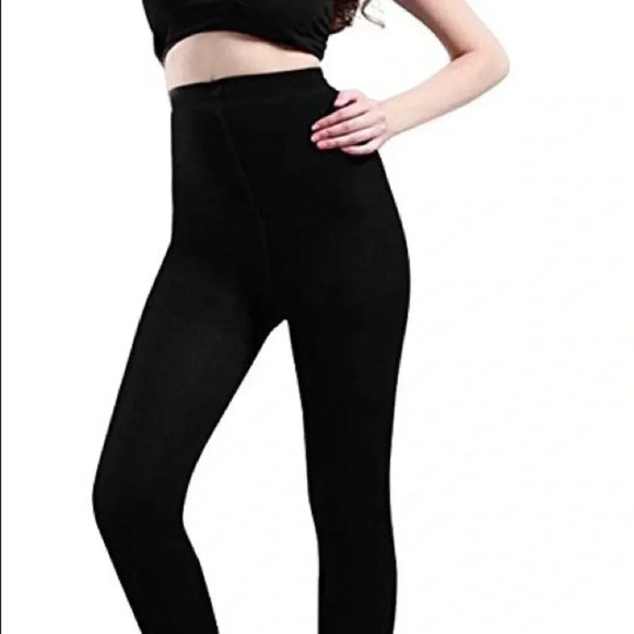 NEW With Out Tags High Waisted Fleece Lined leggings OS - Picture 1 of 5